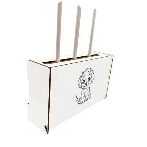 Raft suport router wireless, cu posibilitate montare pe perete, Cutie Suport Router Wireless pentru mascare fire si echipament WI-FI, 39x18x9cm, model pappy life