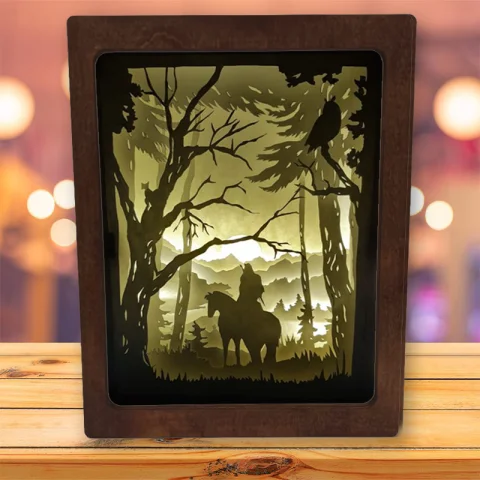 LightBox, Caseta luminoasa - Lampa de veghe 3D, Tematica The Witcher 20x25 cm, iluminat led