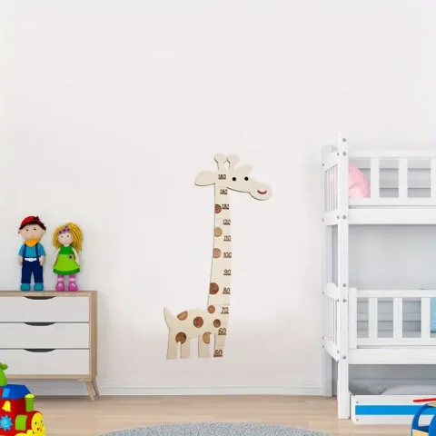 Masurator pentru Copii, Taliometru Woodmag, Din Lemn, Girafa model MSR04GA