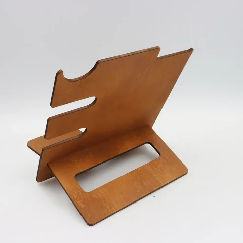 Suport universal de birou pentru telefon si ceas, ochelari, incarcator, WoodMag PD03, din lemn,