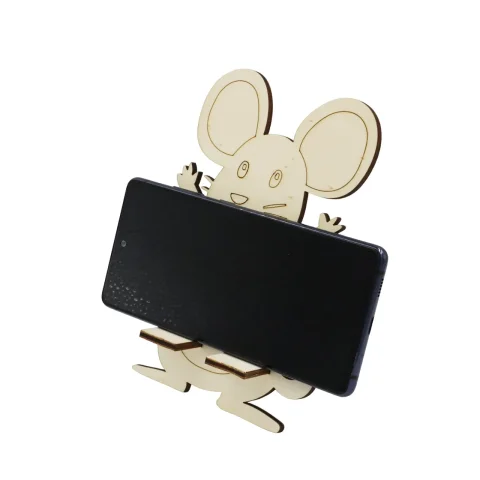 Suport universal de birou pentru telefon WoodMag, Model Soricel PD016 dimensiune 18x12 cm