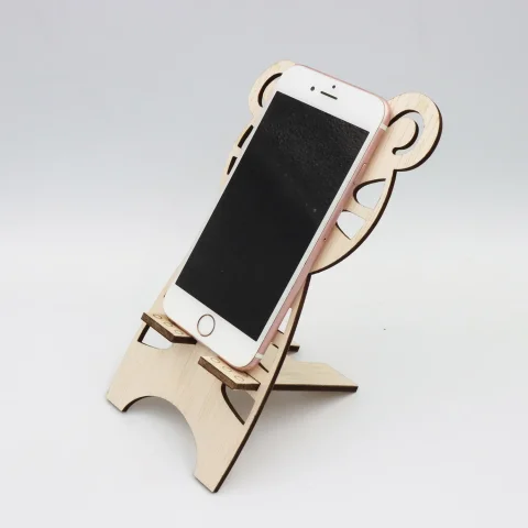 Suport universal de birou pentru telefon, docking station WoodMag, Model Tigrut PD08, dimensiune 20x11 cm