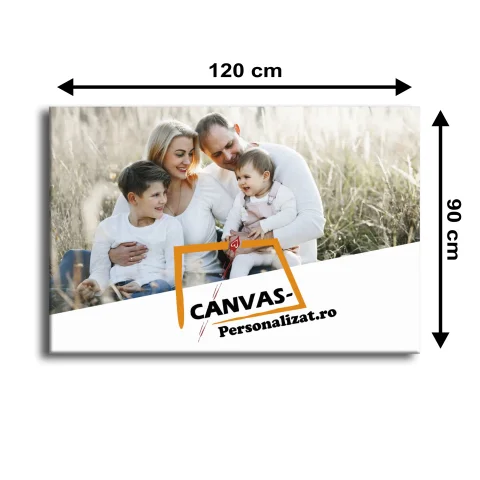 Tablou canvas personalizat 120x90 cm orientare vertical, personalizat cu poza ta, Imagine de Familie, color, print pe panza Premium