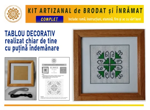 KIT de brodat si inramat - VERDE