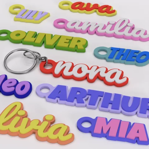 Breloc cu numele tau personalizat Printat 3D