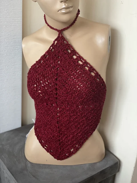 Top crosetat hand made - Bordo