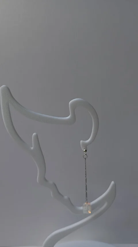Cercei din argint cu cristal Swarovski Cube Aurore Boreale