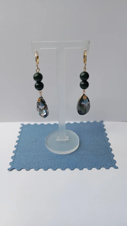 Cercei cu perle Preciosa si Swarovski Pear