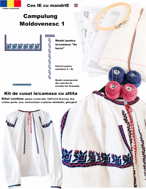 Kit cusut ie tradițională românească – Câmpulung Moldovenesc 1